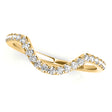 Diamond Accented Contoured Wedding Band 14k Yellow Gold (0.17ct)