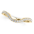 Lab Diamond Accented Contoured Wedding Band 18k Yellow Gold (0.25ct)