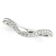 Lab Diamond Accented Contoured Wedding Band Platinum (0.25ct)