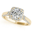 Square Halo Diamond Accented Engagement Ring 14k Yellow Gold 1.00ct