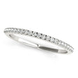 Diamond Accented Wedding Band 14k White Gold (0.14ct)