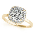 Cushion Solitaire Diamond Halo Engagement Ring 14k Yellow Gold (1.00ct)