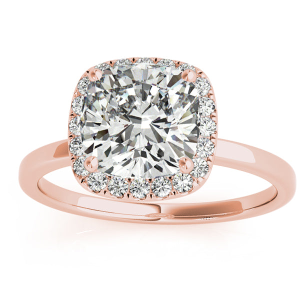 Cushion Diamond Halo Bridal Set 18k Rose Gold (0.29ct)