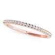 Diamond Prong Wedding Band 18k Rose Gold (0.14ct)