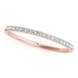 Diamond Prong Wedding Band Ring 14k Rose Gold (0.11ct)