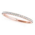 Diamond Pave Wedding Band Ring 14k Rose Gold (0.14ct)