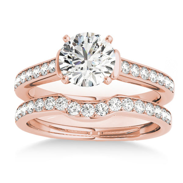 Diamond Accent Bridal Set 14k Rose Gold (0.48ct)