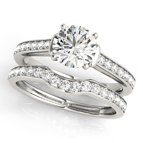 Diamond Accent Bridal Set Palladium (0.98ct)