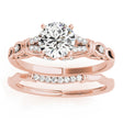 Diamond Antique Style Bridal Set Setting 14k Rose Gold (0.18ct)