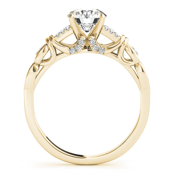 Diamond Antique Style Bridal Set Setting 14k Yellow Gold (0.18ct)