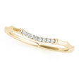 Diamond Pave Contoured Wedding Band Ring 18k Yellow Gold (0.04ct)