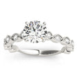 Vintage Style Diamond Engagement Ring Setting 18k White Gold (0.40ct)