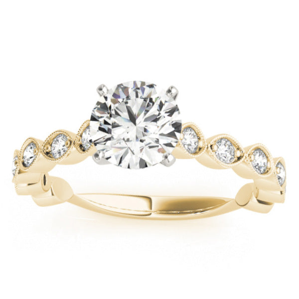 Vintage Marquise Diamond Bridal Set Setting 18k Yellow Gold (0.80ct)