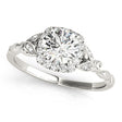 Diamond Antique Style Engagement Ring 14k White Gold (0.89ct)