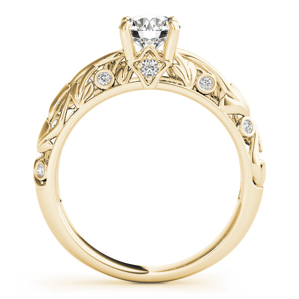 Diamond Antique Style Engagement Ring 14k Yellow Gold (0.68ct)