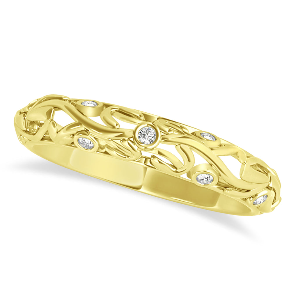 Diamond Antique Style Bridal Set 14k Yellow Gold (0.75ct)