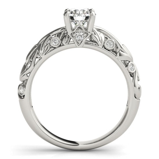 Diamond Antique Style Bridal Set Palladium (0.75ct)