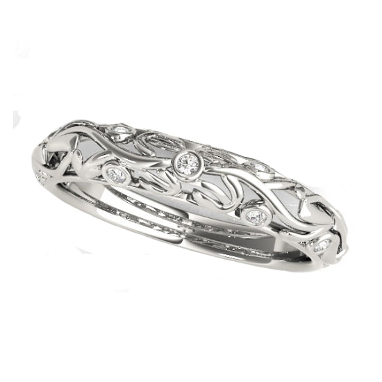 Diamond Antique Style Bridal Set Palladium (0.75ct)