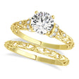 Diamond Antique Style Bridal Set 18k Yellow Gold (0.87ct)