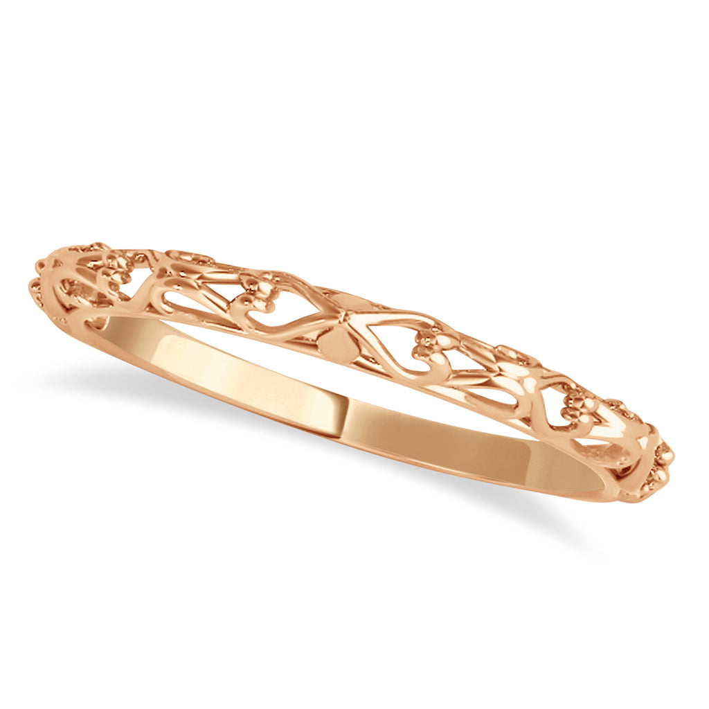 Diamond Antique Style Bridal Set 14k Rose Gold (1.62ct)