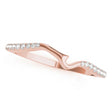 Lab Diamond Contoured Wedding Band Ring 14k Rose Gold (0.08ct)