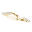 Lab Diamond Contoured Wedding Band Ring 14k Yellow Gold (0.08ct)