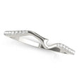 Lab Diamond Contoured Wedding Band Ring Platinum (0.08ct)