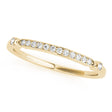 French Pave Diamond Wedding Ring Band 14k Yellow Gold (0.08)