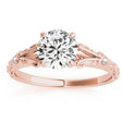 Lab Diamond Antique Style Engagement Ring 14k Rose Gold (0.03ct)