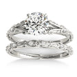 Lab Diamond Antique Style Bridal Set Palladium (0.07ct)