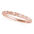 Lab Diamond Antique Style Wedding Band 14k Rose Gold (0.04ct)