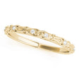 Lab Diamond Antique Style Wedding Band 18k Yellow Gold (0.04ct)