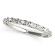 Lab Diamond Antique Style Wedding Band Platinum (0.04ct)