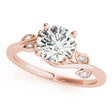 Bypass Floral Lab Grown Diamond Floral Engagement Ring 18k Rose Gold (2.00ct)