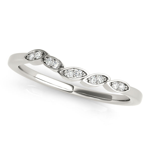 Bypass Floral Diamond Bridal Set Setting 18k White Gold (1.55ct)