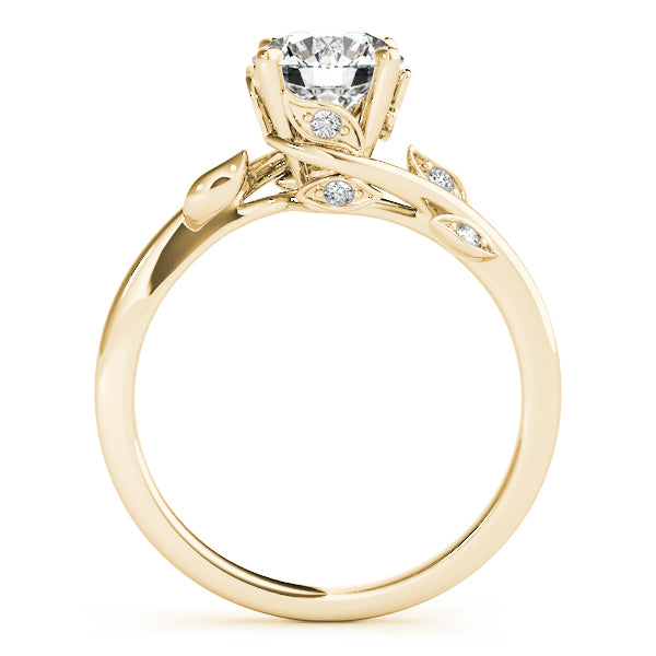 Bypass Floral Diamond Bridal Set Setting 18k Yellow Gold (1.55ct)