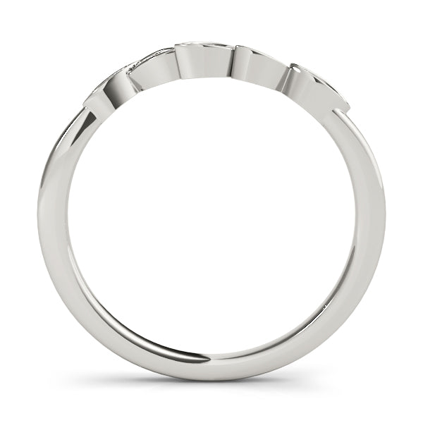 Lab  Floral Wedding Ring  Band Platinum (0.05ct)