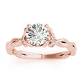 Infinity Leaf Engagement Ring 14k Rose Gold (0.07ct)