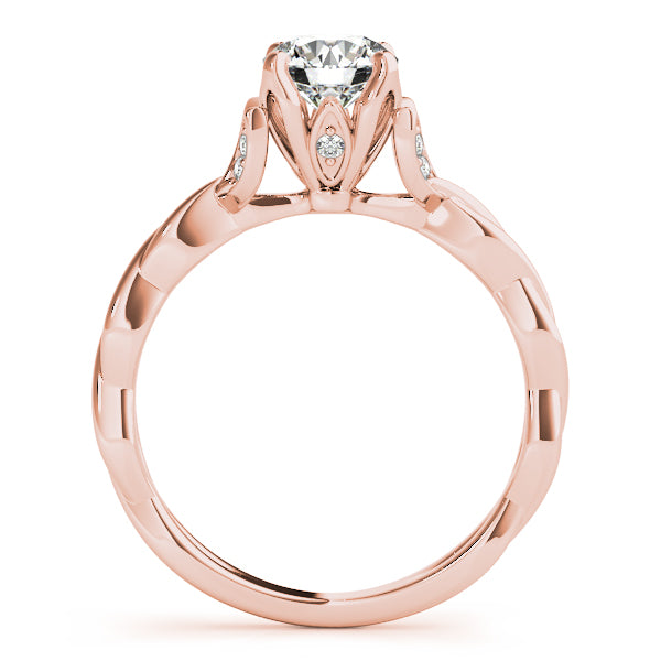 Infinity Leaf Engagement Ring 14k Rose Gold (0.07ct)