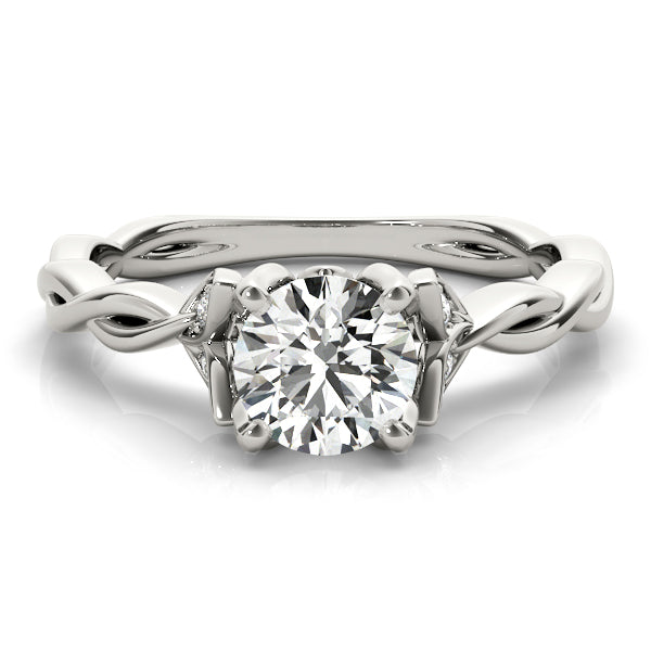 Infinity Leaf Engagement Ring Platinum (0.07ct)