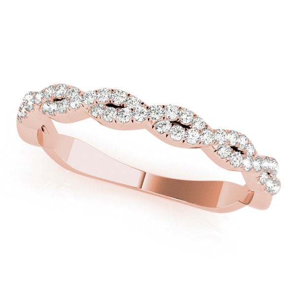 Infinity Leaf Bridal Ring Set 14k Rose Gold (0.32ct)