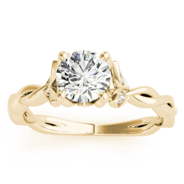 Infinity Leaf Bridal Ring Set 14k Yellow Gold (0.32ct)