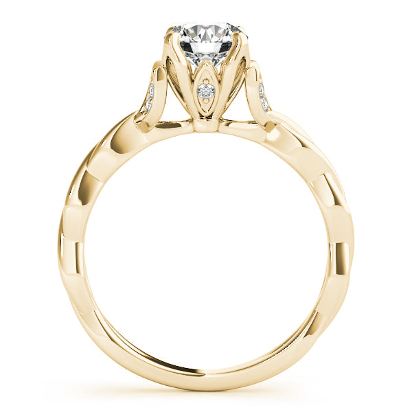 Infinity Leaf Bridal Ring Set 14k Yellow Gold (0.32ct)