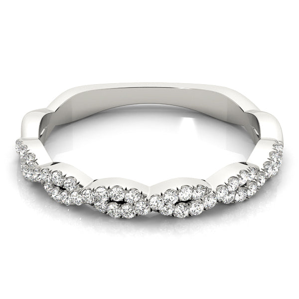Infinity Diamond Stackable Ring Band 14k White Gold (0.25ct)