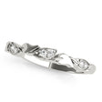 Nature-Inspired Diamond Leaf Wedding Band 18k White Gold (0.03ct)