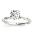 Infinity Solitaire Twist Engagement Ring Setting 18k White Gold