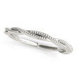 Twisted Infinity Stackable Ring Wedding Band 14k White Gold