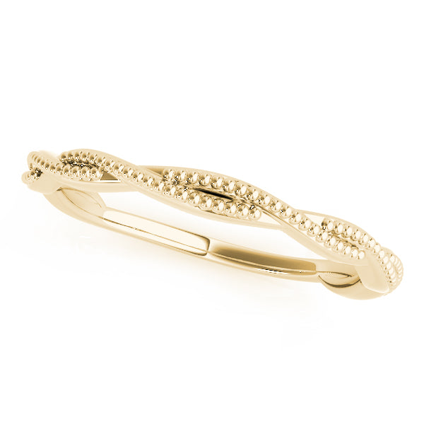 Twisted Infinity Stackable Ring Wedding Band 14k Yellow Gold