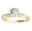 Infinity Twist Diamond Engagement Ring Setting 14k Yellow Gold (0.40ct)