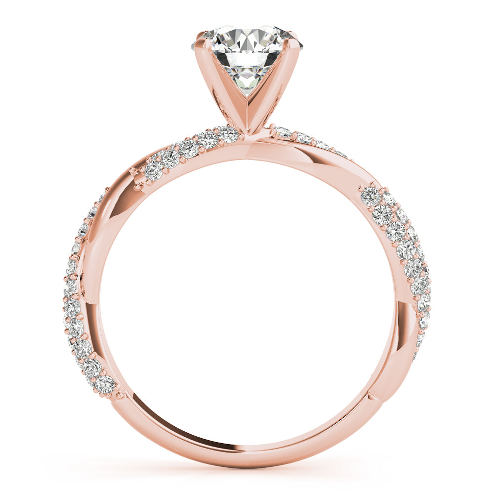 Allurez Infinity Twist Diamond Bridal Ring Set Setting 14k Rose Gold (0.80 ct) Allurez Infinity Twist Diamond Bridal Ring Set Setting 14k Rose Gold (0.80 ct)